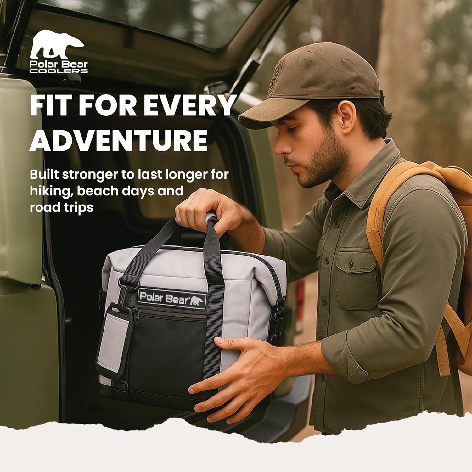 Polar Bear Coolers - Original Soft Cooler Bag - Insulated Leak Proof Beach Cooler Bag, Small Thermal Bags for Travel - Heavy Duty & Portable - Sweat Proof Picnic Carrier - Nylon