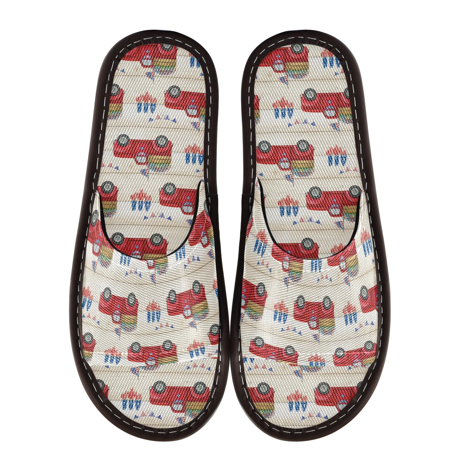 CHIFIGNO Breathable Washable Spa Shoes with Anti-skid Sole, Indoor Slippers Size 4-5