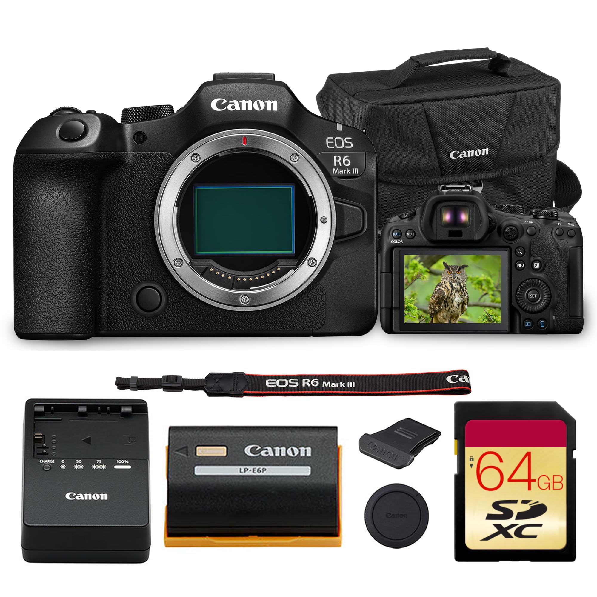 Canon EOS R6 Mark III Mirrorless Camera | Full-Frame RF System Body with Advanced AF, High-Speed Performance & 4K Video | for Weddings, Sports & Creators (7084C002) + 64GB Card + Canon 200ES Bag-picture-21