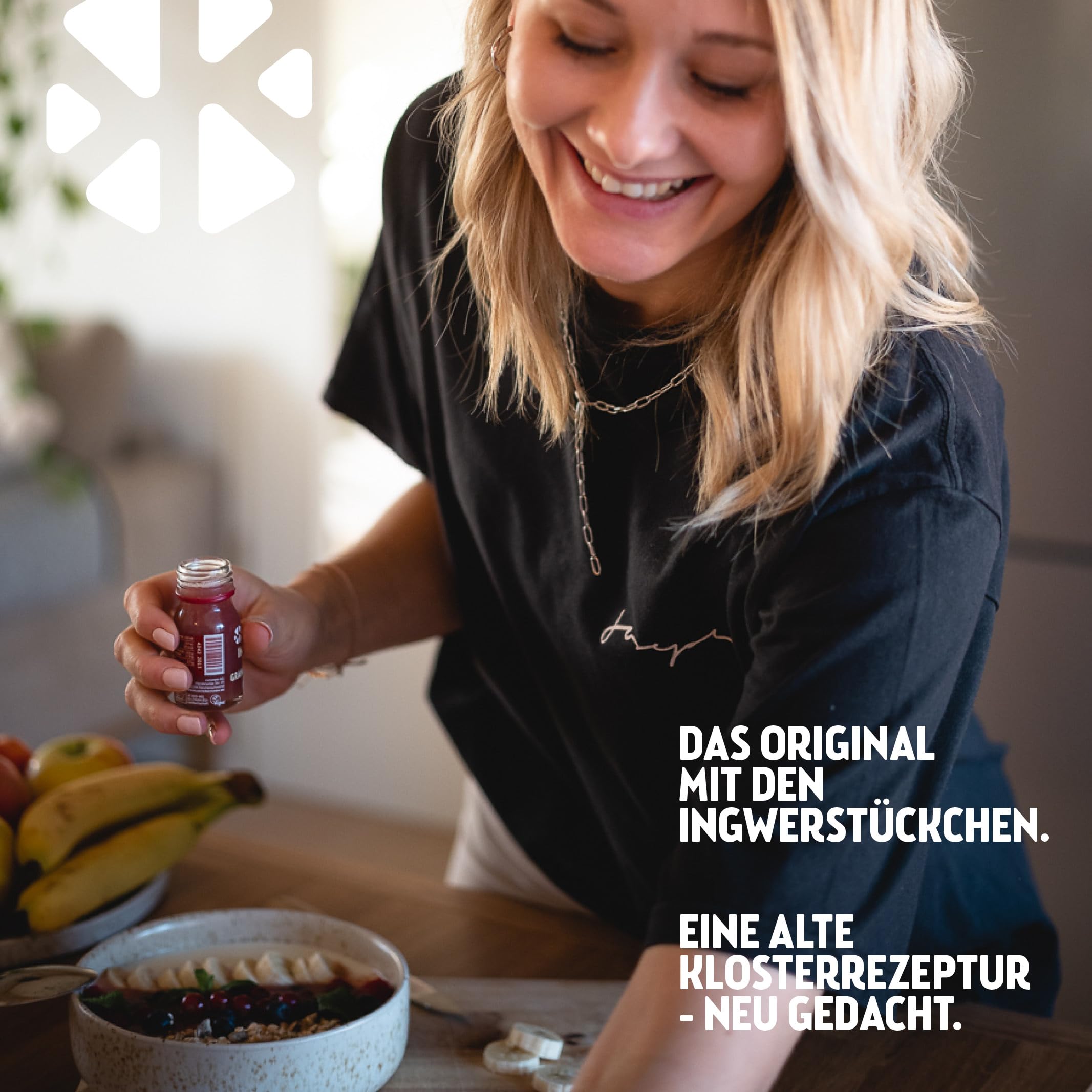 Kloster Kitchen Organic Ginger Shot Tasting Set L I 5 gusti 5x 360 ml + 5x 30 ml I Set regalo Ginger Shot vegan I dolce e piccante & con dolcezza naturale (incl. 1,25€ di deposito)