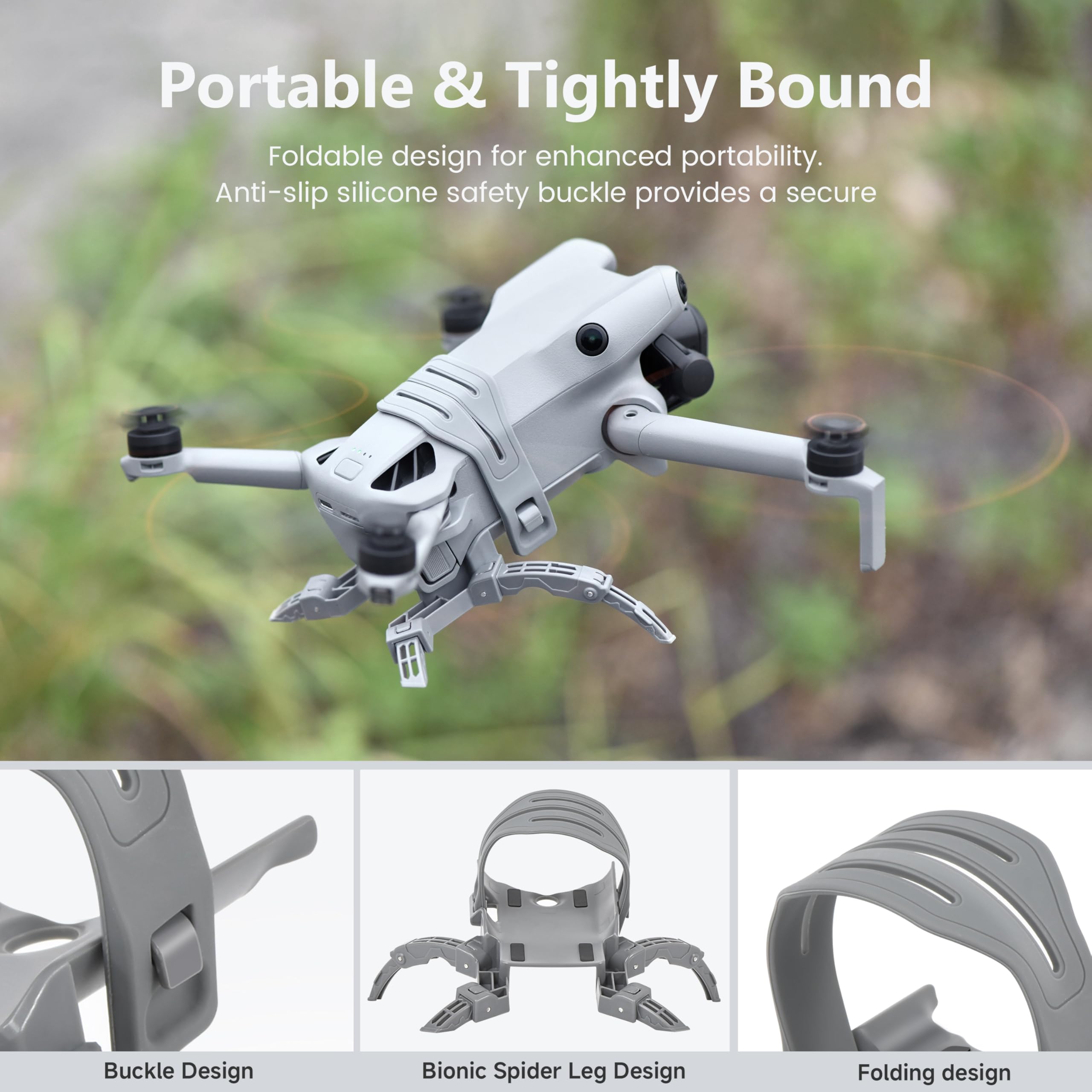 STARTRC Nóżki do lądowania DJI Mini 5 Pro, rozszerzone podwozie do lądowania Gear do DJI Mini 5 Pro Fly More Combo
