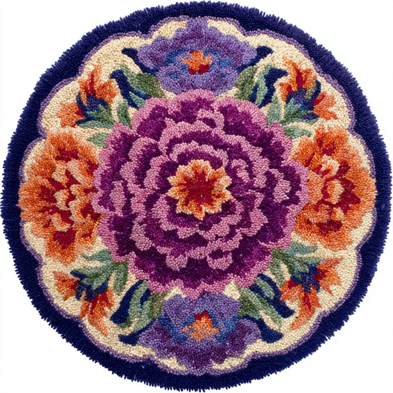 Kitquiver Tapestry Kits for Adults Purple Flowers 60x60cm