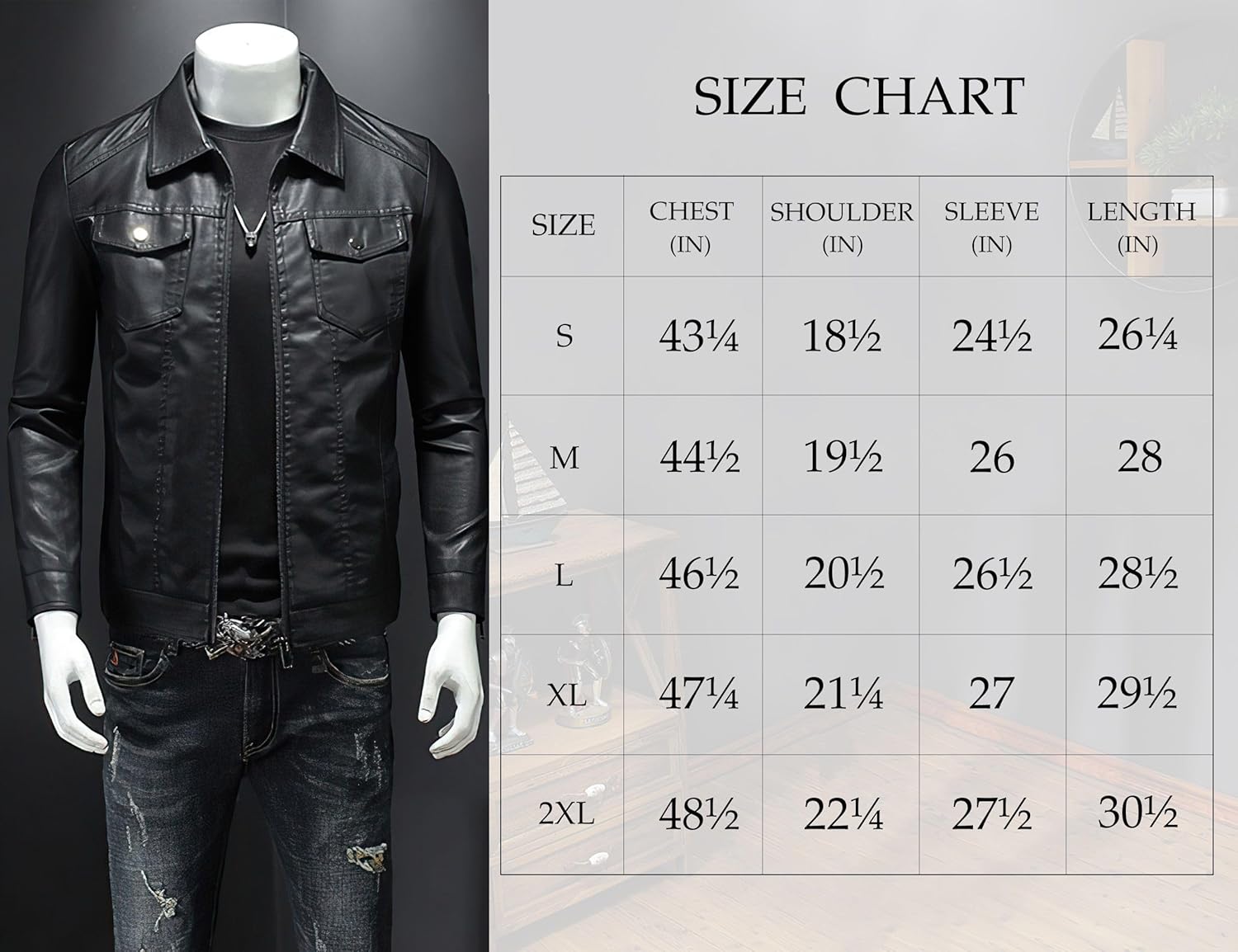 الرائد - جاكيت جلد لراكبي الدراجات النارية بنمط كلاسيكي من الج... - view 7