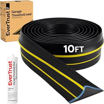 10Ft/3M Garage Threshold Seal Strip + 1pc 300ml Sealant Adhesive