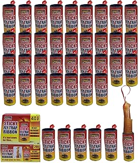 Aspect – Sticky Fly Trap Ribbon – Odorless – No Bait – Non-Toxic - Easy to Use – Fly Catcher – Suitable for Indoor Outdoor Against Mosquitos, Flies, Black Flies, White Flies, Midges (Pack of 40)