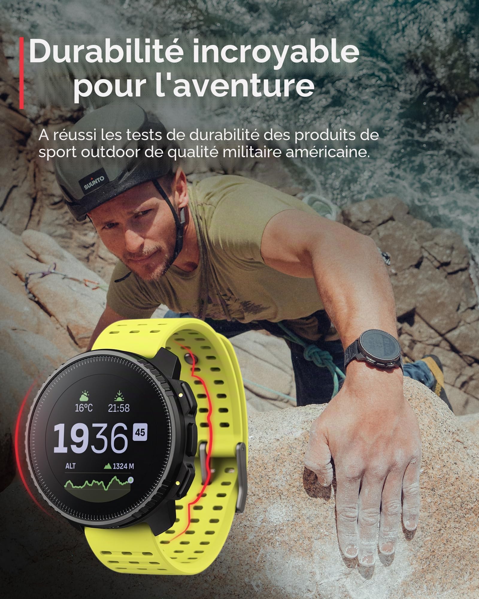 SUUNTO Verticale : Montre GPS d'aventure, Grand écran, Cartes Hors Ligne, Charge Solaire