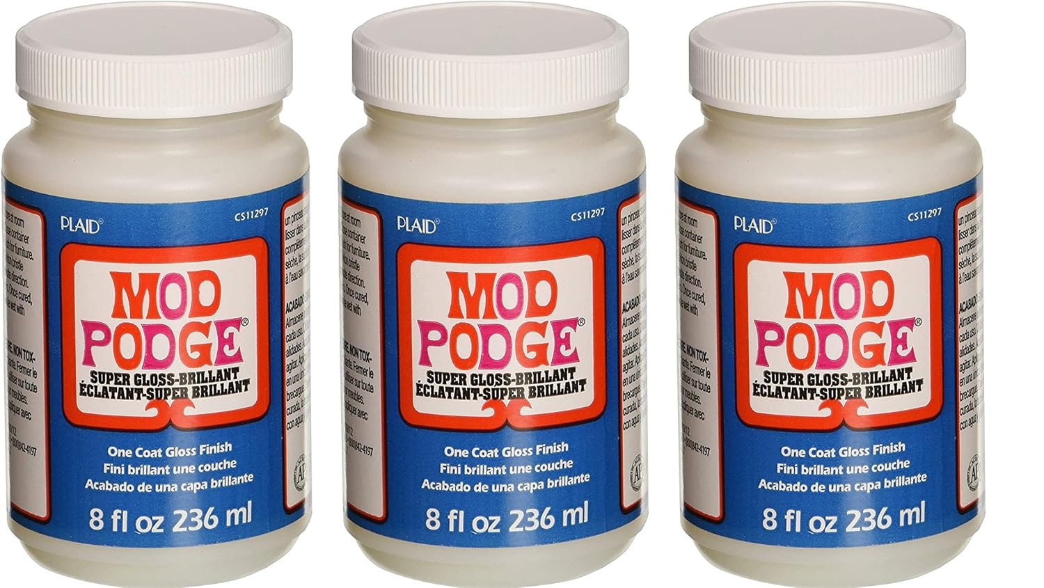 Mod Podge Super Thick Gloss (8-Ounce), CS11297-3 Pack