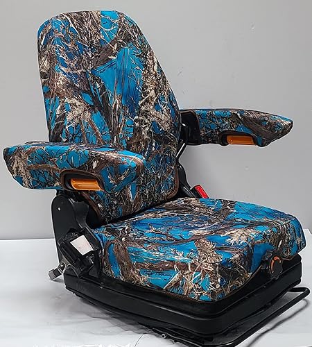 Miniatura 2 de Asientos de tractor DSC, asiento de suspensión de repuesto para carretilla elevadora/tractor con reposacabezas incorporado y reposabrazos ajustables