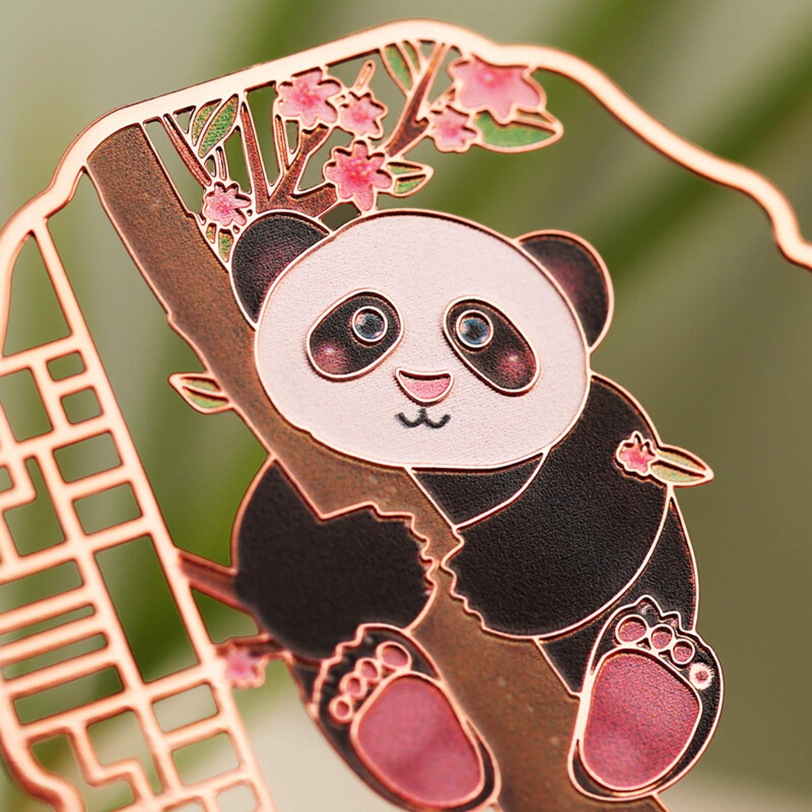 Lesezeichen Metall-Panda-Lesezeichen schöne Retro-Messing-Lesezeichen mit Anhänger und Quasten-Buchmarkierungen Leserinnen und Kinder Buch Markierungen (Color : A)