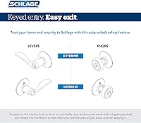 Vista 2 de Schlage F51A - Cerradura con llave, F51A ORB 619