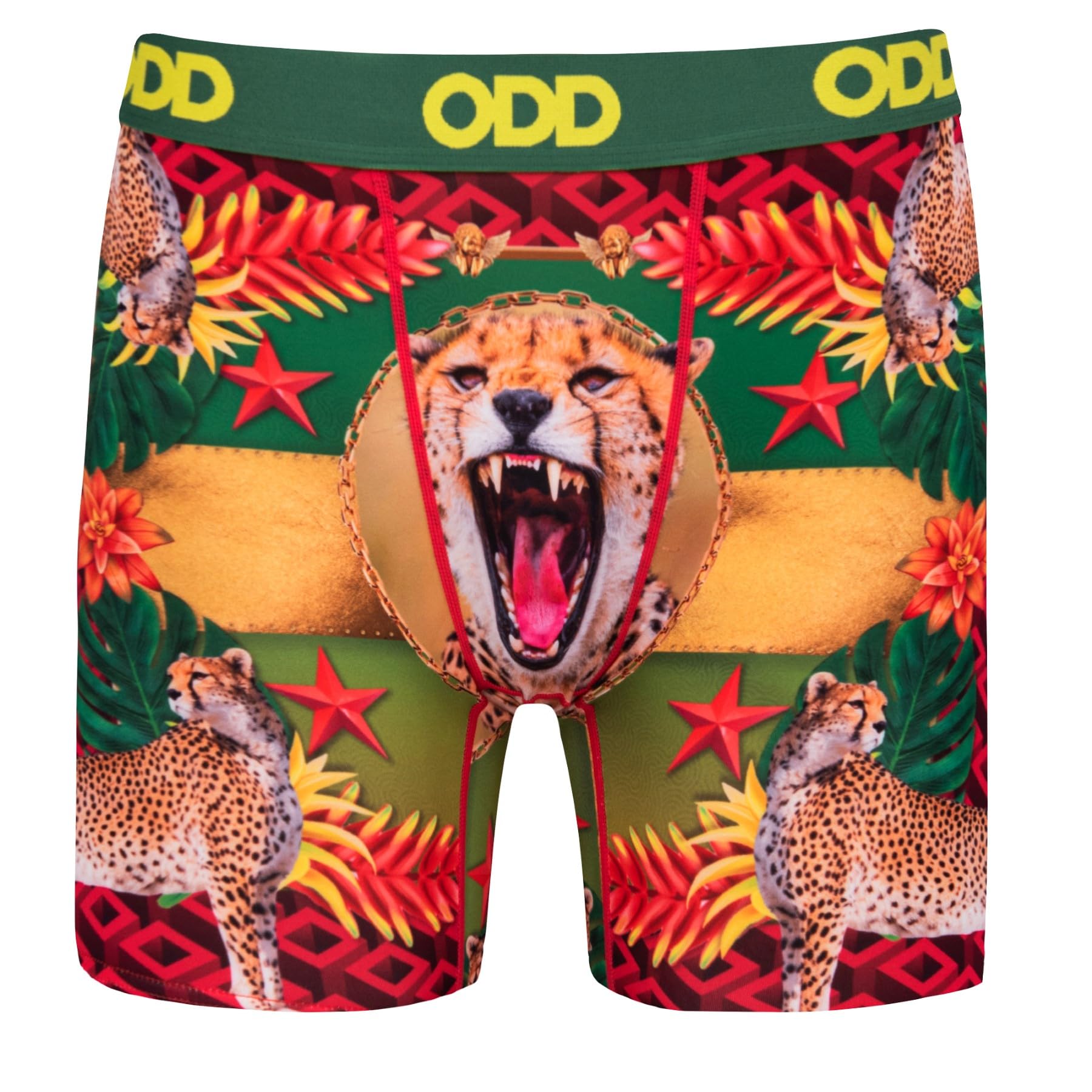 Odd Sox Men's Novelty Underwear Boxer Briefs, Cheetahs High Fashion- XX-Large