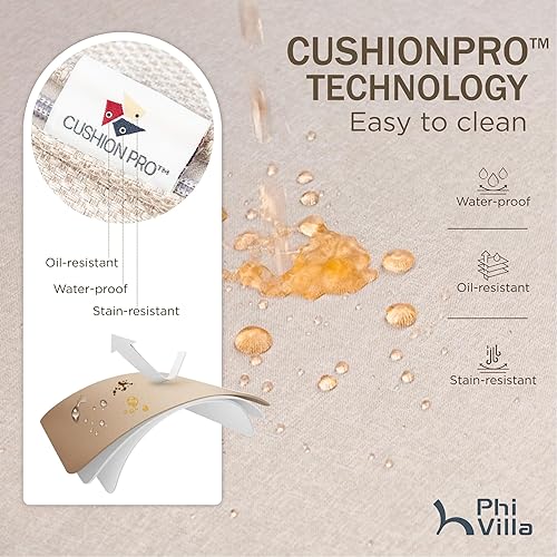 Miniatura 6 de PHI VILLA Juego de 2 sillas de sofá de patio al aire libre, sillones metálicos para patio, sofás resistentes para exteriores con cojines de 5.5