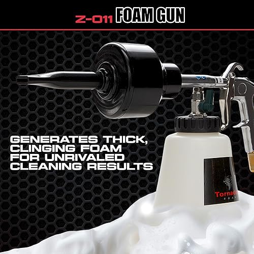 Miniatura 2 de Tornador Z-011 Car Wash Foam Gun | Adjustable Foam Sprayer with 32oz Reservoir | Professional Car Cleaning Tool for Interior & Exterior | Compatible