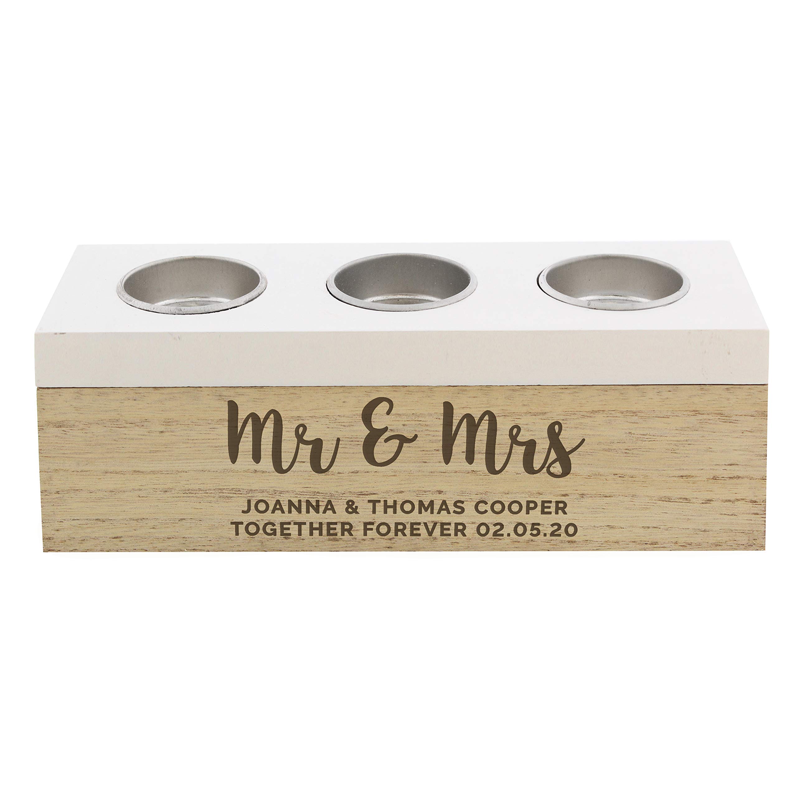 Caleli Gifts Personalised Married Couple Tealight Holder. Mr & Mrs Gift. Mr & Mr Gift. Mrs & Mrs Gift.