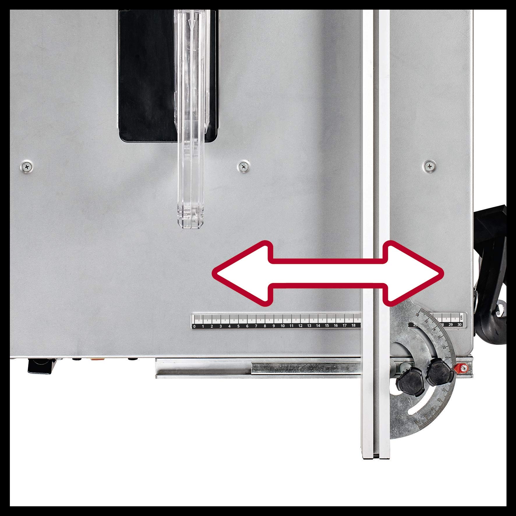 Einhell Scie circulaire sur table TC-TS 315 U (2 000 W, extension de table pour les pièces longues, protège-lame transparent, vendue avec tige coulissante et outil de changement de lame)