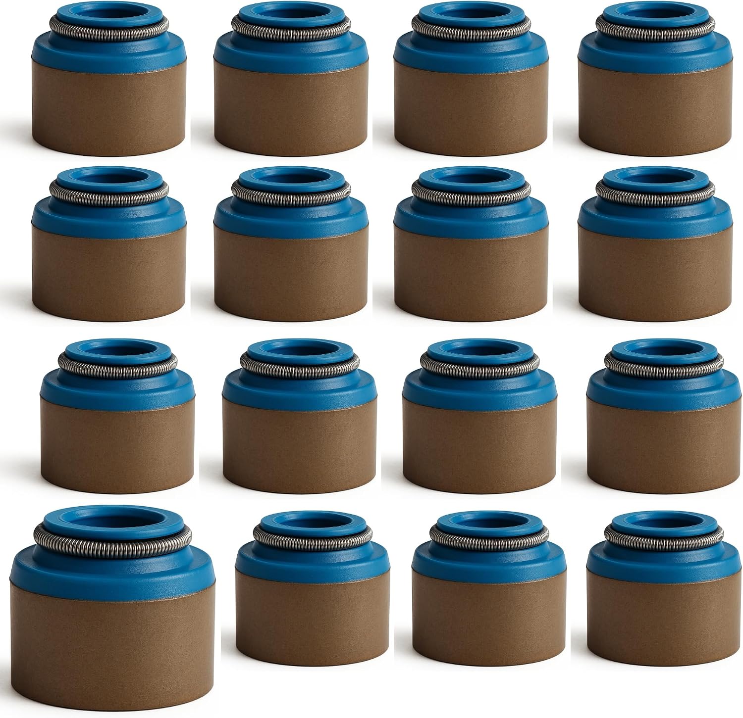 16pcs Rubber Positive Valve Stem Seal - Fits an 11/32" Valve Stem and a .562" Guide O.D., Valve Seals For SBC BBC BBF SBF, Positive Seal