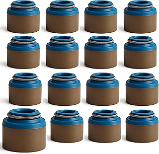 16pcs Rubber Positive Valve Stem Seal - Fits an 11/32" Valve Stem and a .562" Guide O.D., Valve Seals For SBC BBC BBF SBF, Positive Seal