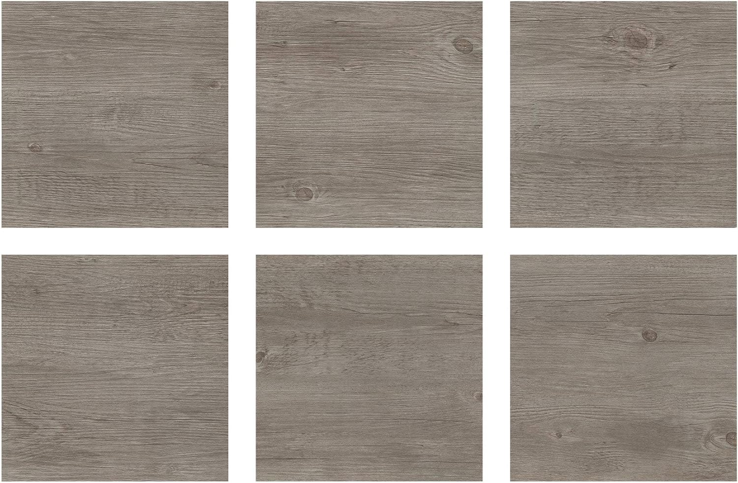 FloorPops FP3320 Ashwood Peel & Stick Floor Tiles, Brown