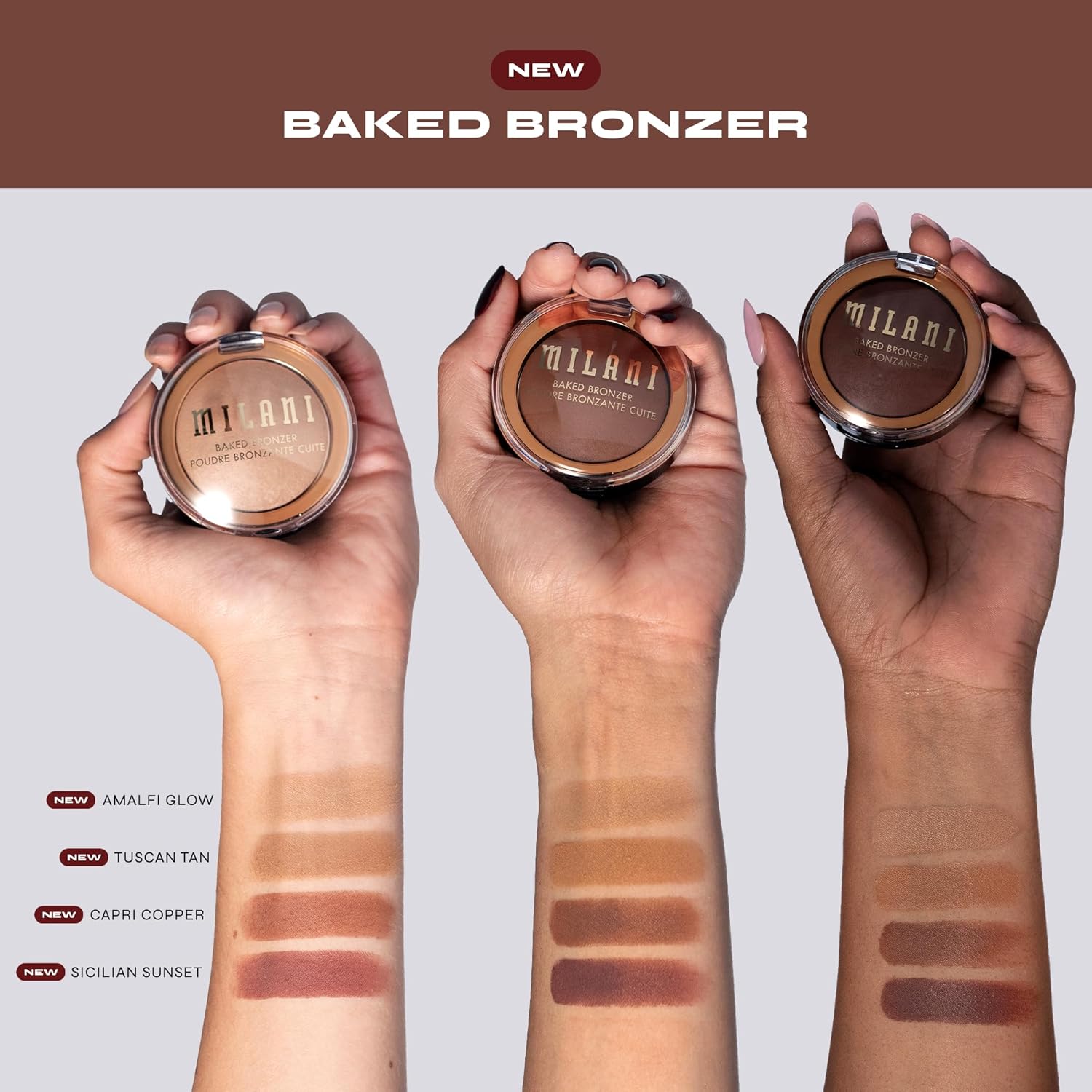Milani Baked Bronzer - Long-Lasting Powder for Natural Sun-Kissed Glow- Lightweight, Buildable & Streak-Free Makeup with Radiant Finish- Talc-Free, Vegan & Cruelty-Free, Made in Italy, Sicilian Sunset - Image 3
