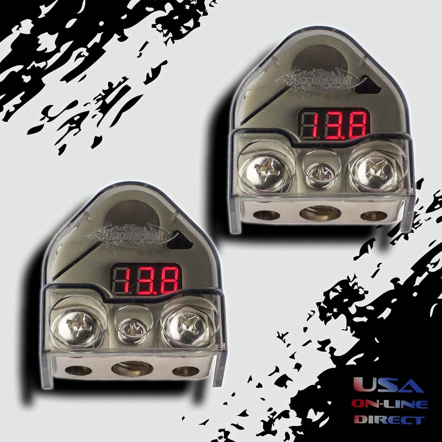 2 PCS Digital Battery Terminal Car Audio Amplifier Install Battery Power Post Marine