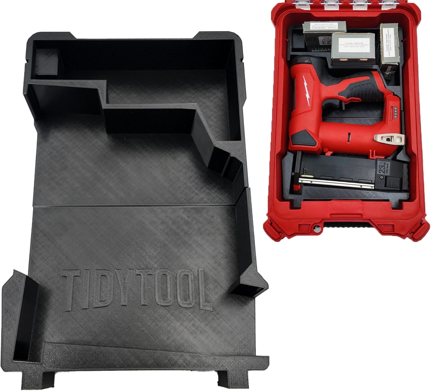 Tidy Tool Insert for Milwaukee M12 Pin Nailer and Packout Compact Organizer
