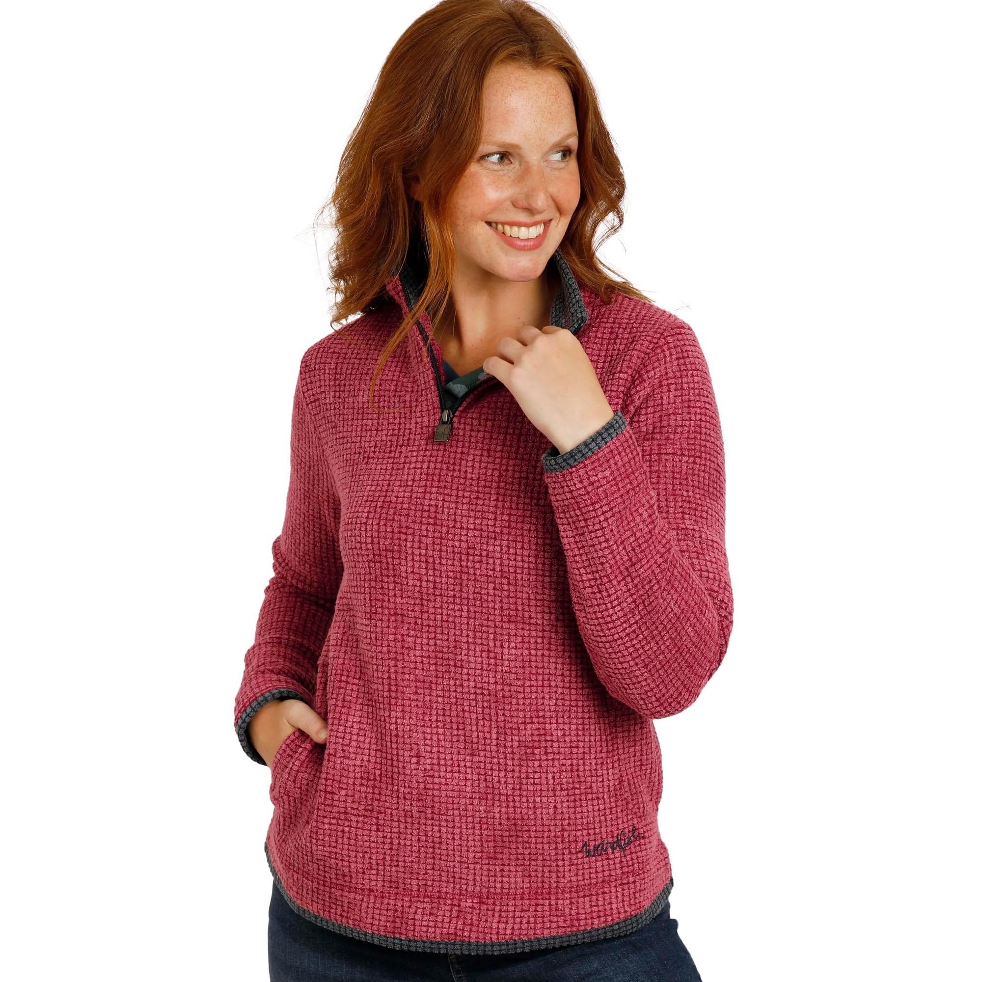 Weird FishBeye Eco 1/4 Zip Grid Fleece Caramel