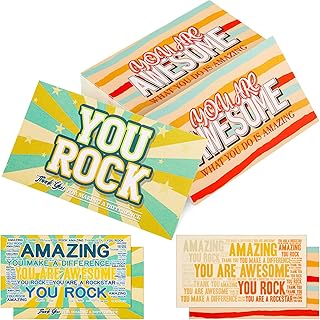 100 Pcs Multipack Appreciation Cards You Are Awesome Cards Positive Affirmation Cards Motivational Postcards Thank You Postcards Appreciation Gifts for Kids Teachers Student Nurse, 3.5 x 2 Inch