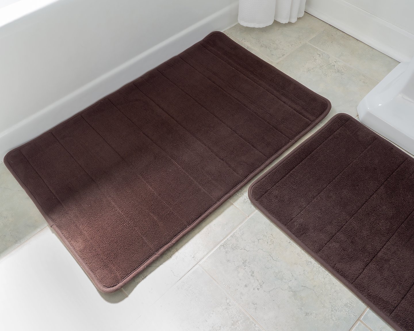 Over the Floor Bathroom Rug Mat, 5Piece Set Memory Foam, Extra Soft
