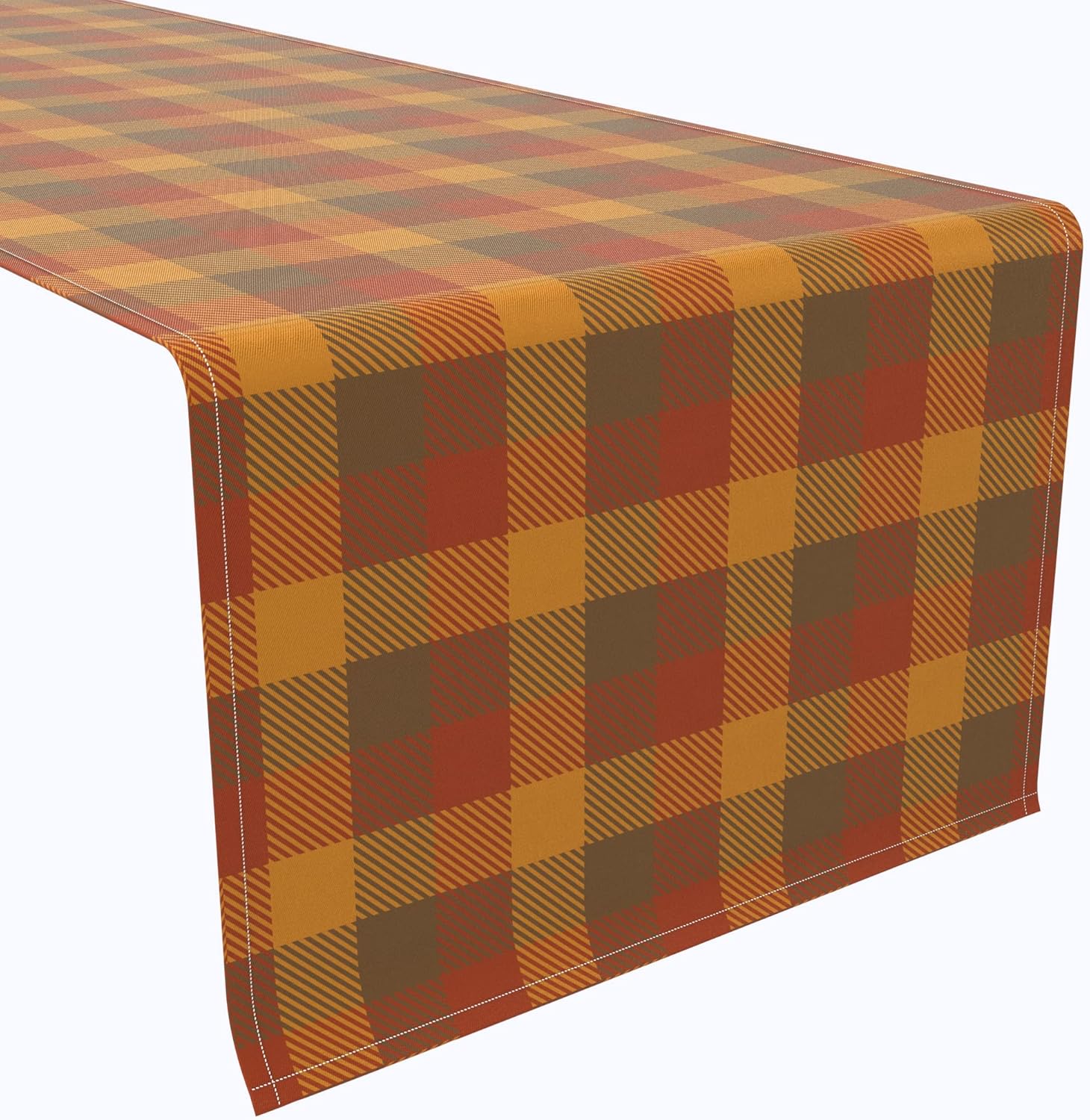 Fabric Textile Products, Inc. Table Runner, 100% Cotton, 16x108, Vintage Fall Tartan Plaid