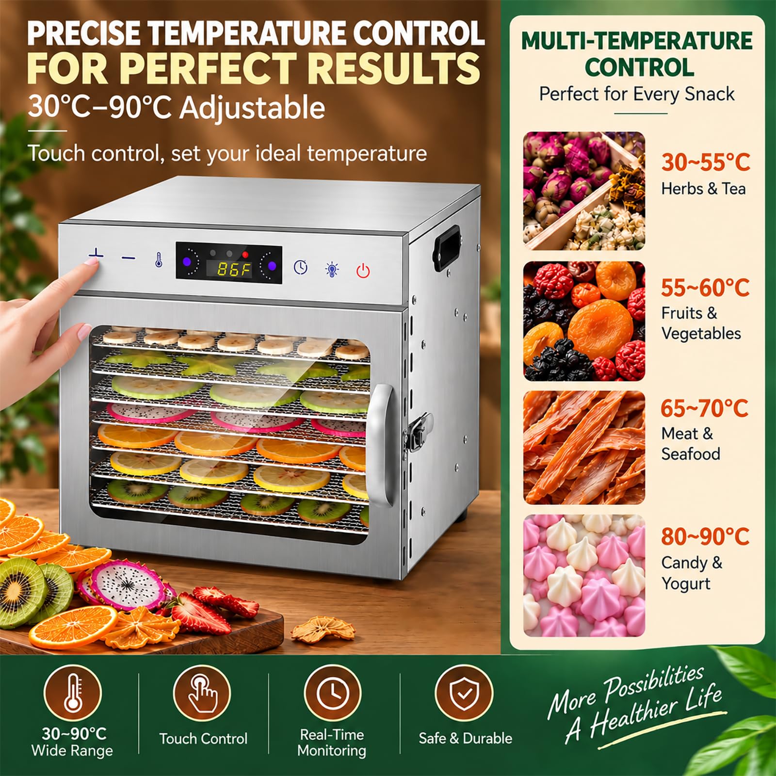 Deshidratador de Alimentos Profesional 400W