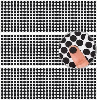 735pcs Small Foam Felt Pads, Mini Self-Adhesive Furniture Felt Pads for Coasters, Round EVA Foam Stickers Hardware for Table Desk Drawers Photo Frames- Black