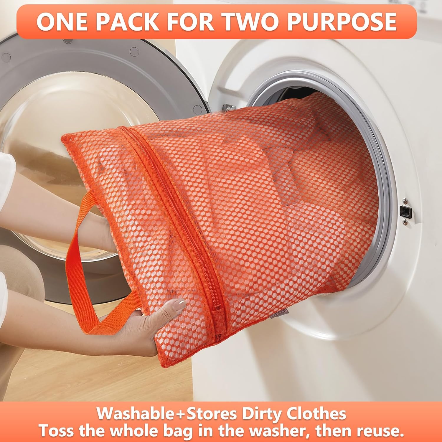 8 Set Packing Cubes for Travel, Anti-Tearing Suitcase Organizer for Luggage with Shoe & Hanging Toiletry Bag,Gifts for Women Mom,OlarHike Vacation Essentials & Accessories for Cruise Ship,Orange - Image 6