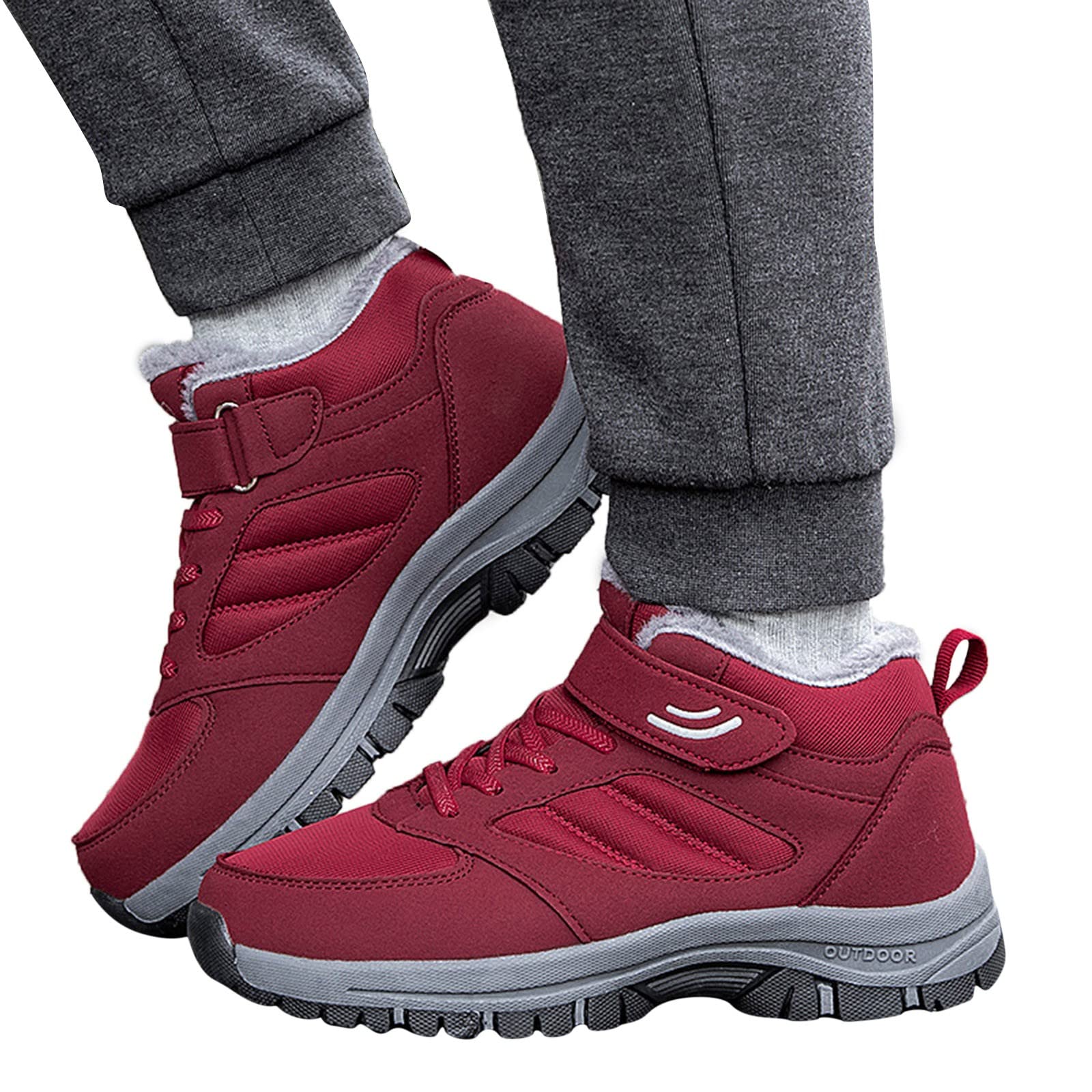 FGUUTYM Botines para mujer Zapatos negros de algodón Zapatillas de hombre Botas cortas Botas de nieve unisex invierno cálidas botas de invierno botas de invierno más zapatos deportivos de terciopelo