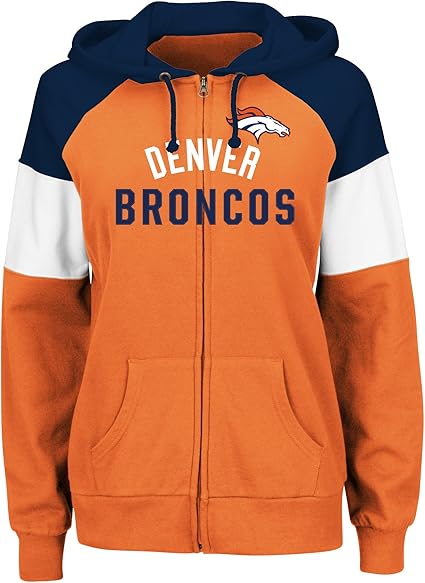 broncos zip up moletom com capuz