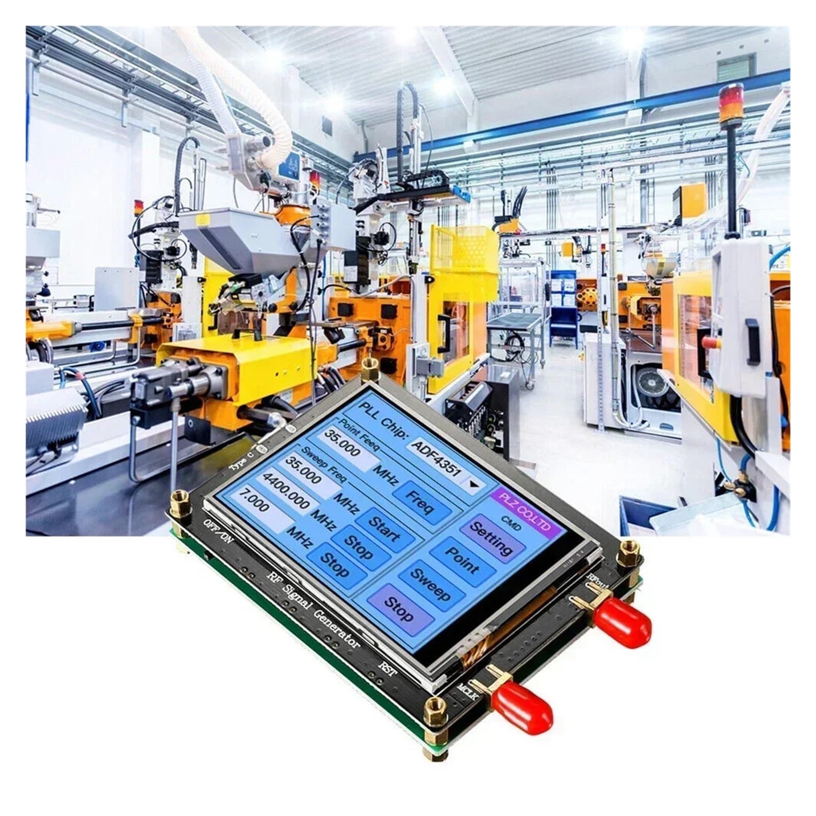 Touchscreen ADF4351 35M-4,4G RF Signal Generator PLL Sweep Frequenz Generator Messung Signal Quellen Konditionierung Teile