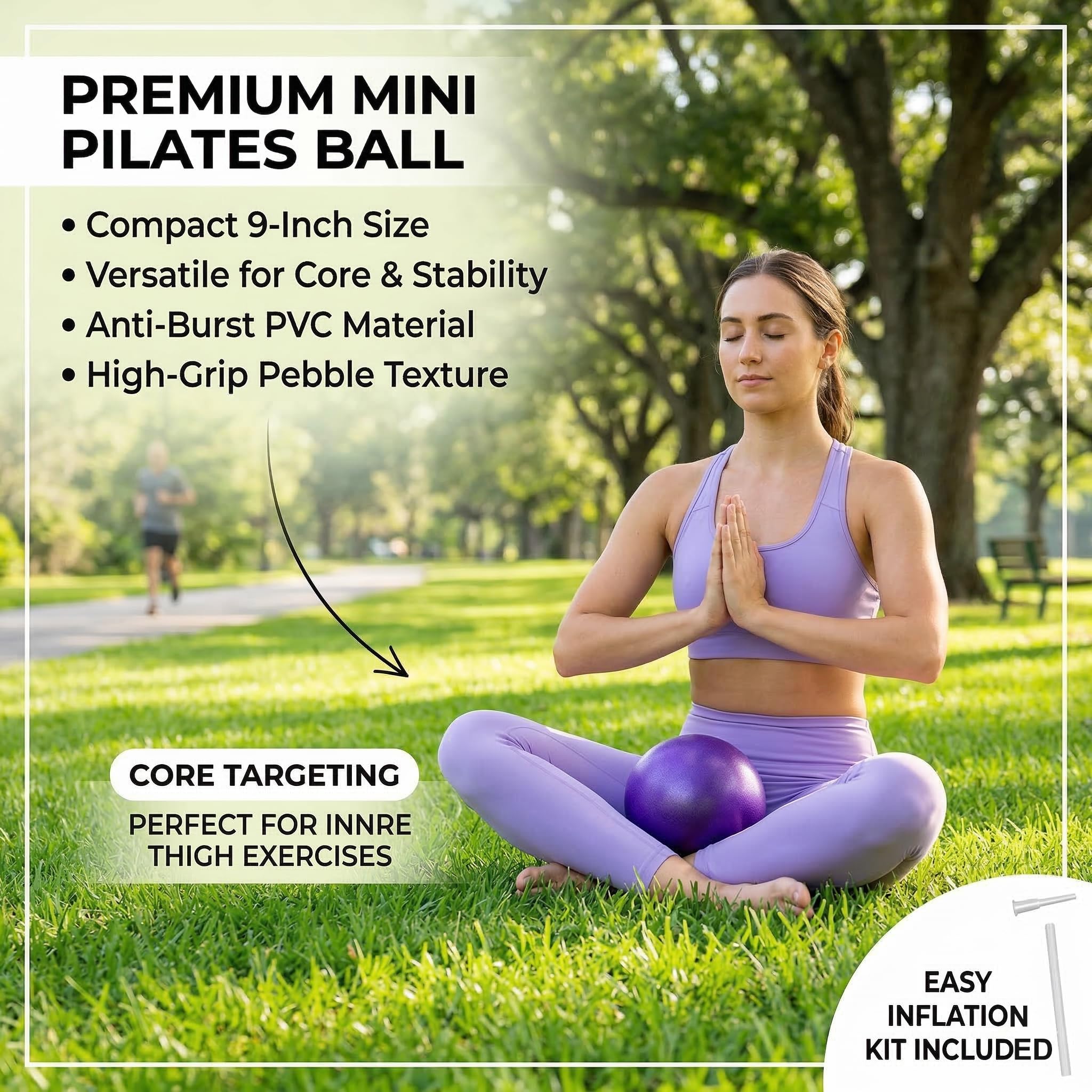 Mini pelotas de yoga de 6 pulgadas para ejercicio, pilates, terapia, equilibrio, microporos, equipo para entrenamiento de estabilidad en el hogar, entrenamiento físico central con bomba