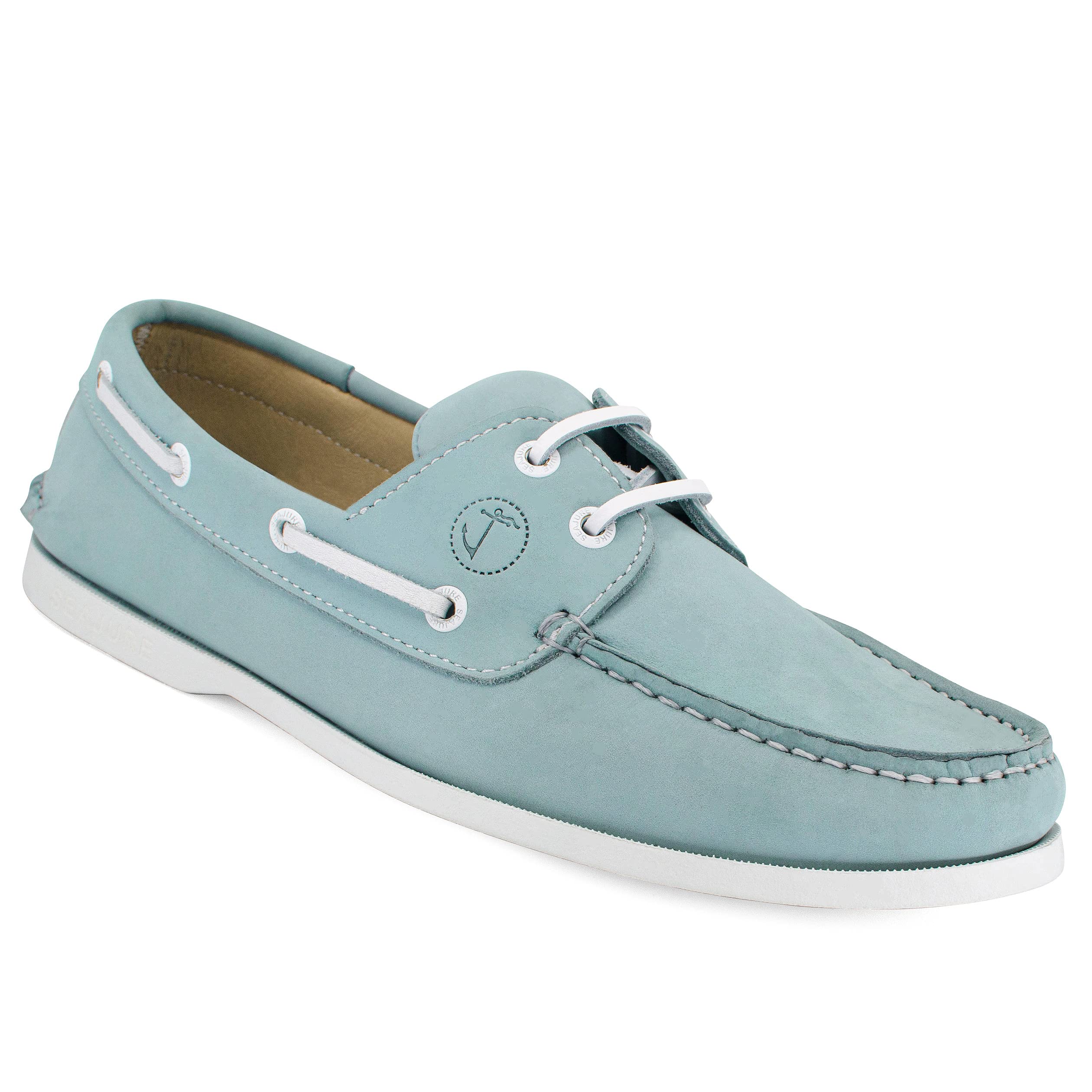 Seajure Herren Bootsschuhe Ifaty Hellblau Nubukleder