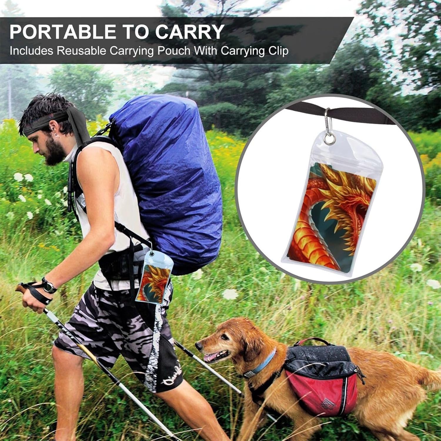 Dragon King in Fire Printed Microfiber Towel,Camping Towel,Fast Drying Towel,Soft Lightweight for Gym,Hiking,Yoga,Backpacking, White