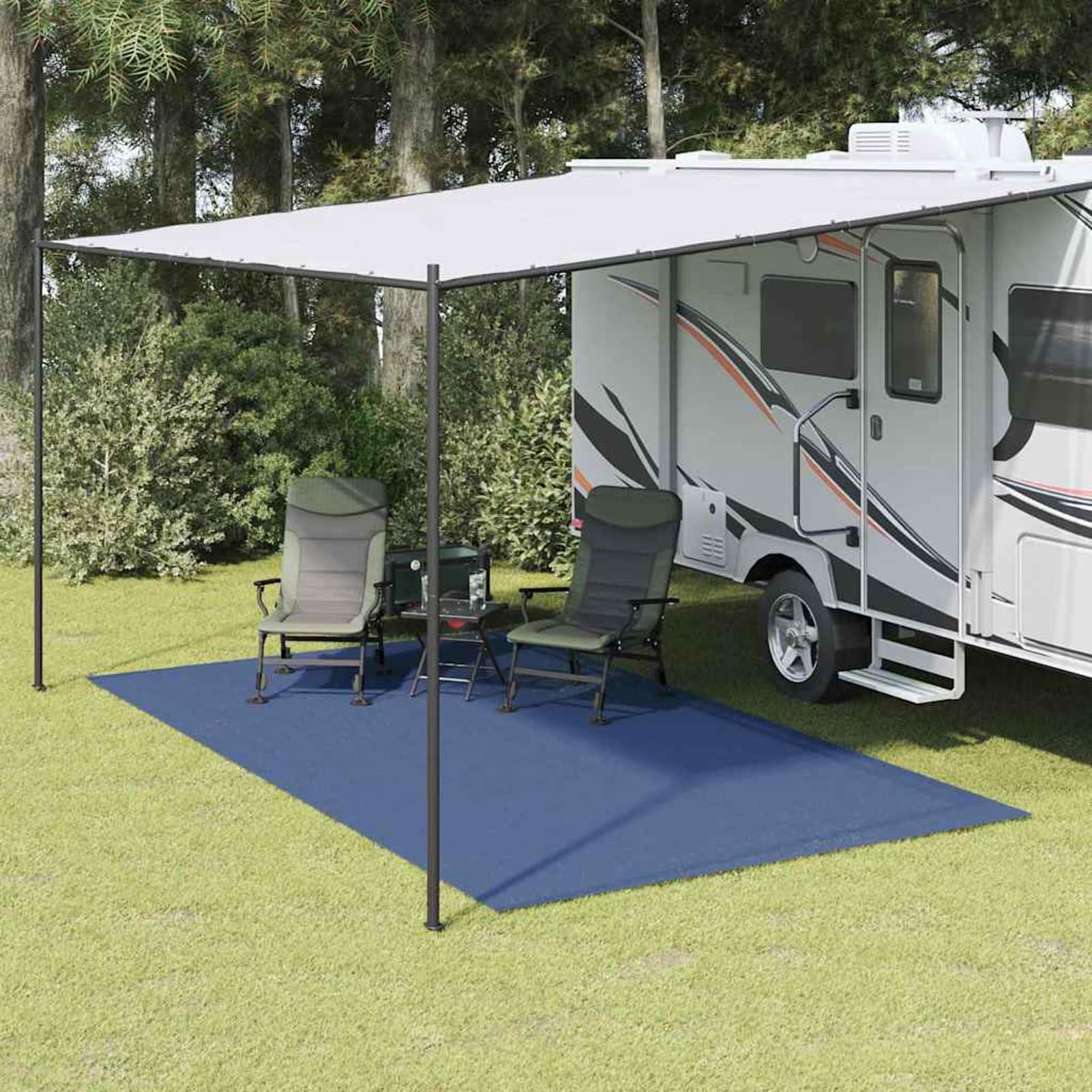 Gecheer Tappeto per Tenda, Moderno Leggero e Durevole 800 x 350 cm in Poliestere per Campeggio Esterno