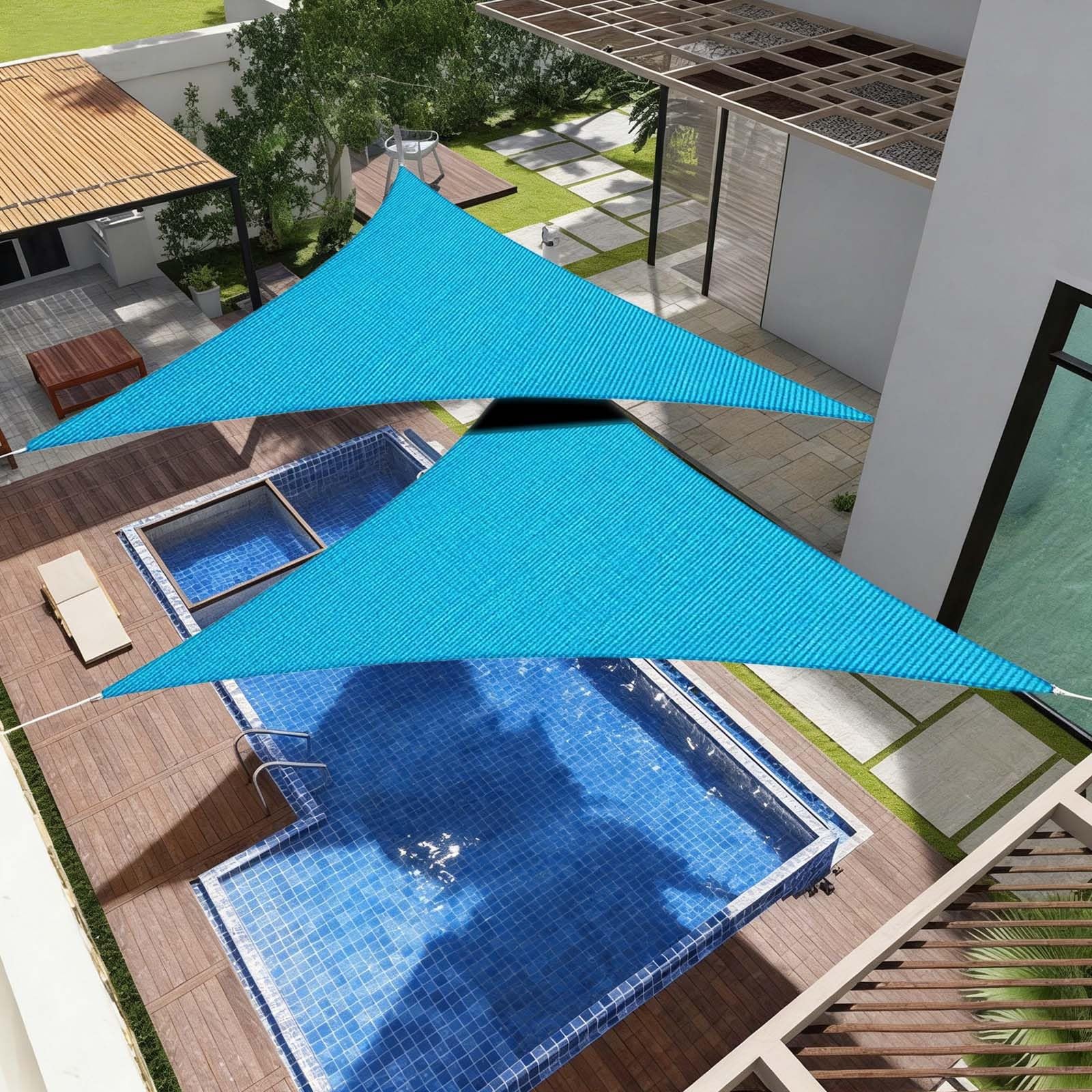 Voile d'ombrage de jardin pour piscine et terrasse azur 2.5m