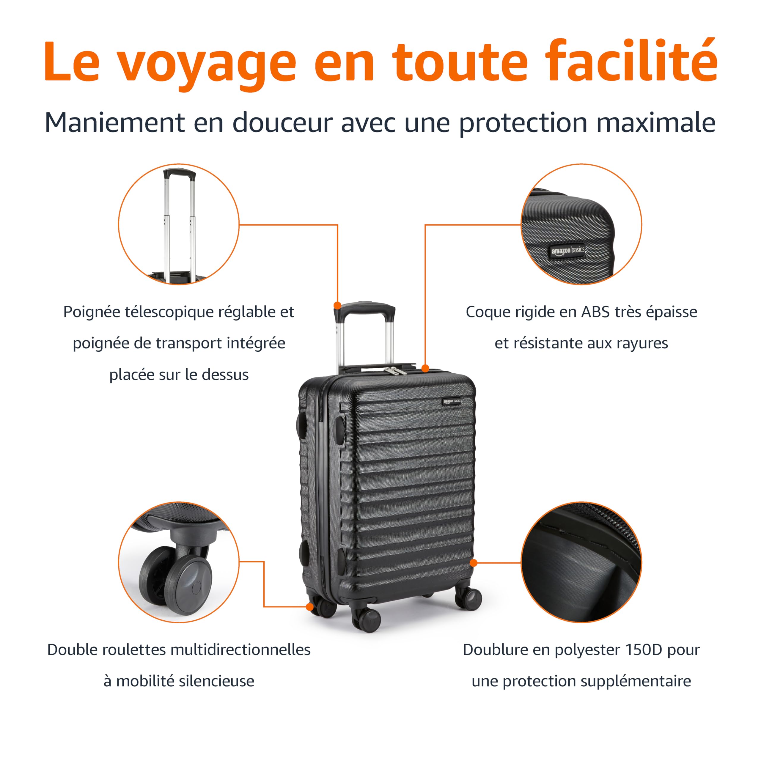 La valise cabine Amazon Basics, conçue pour répondre aux exigences de Ryanair.