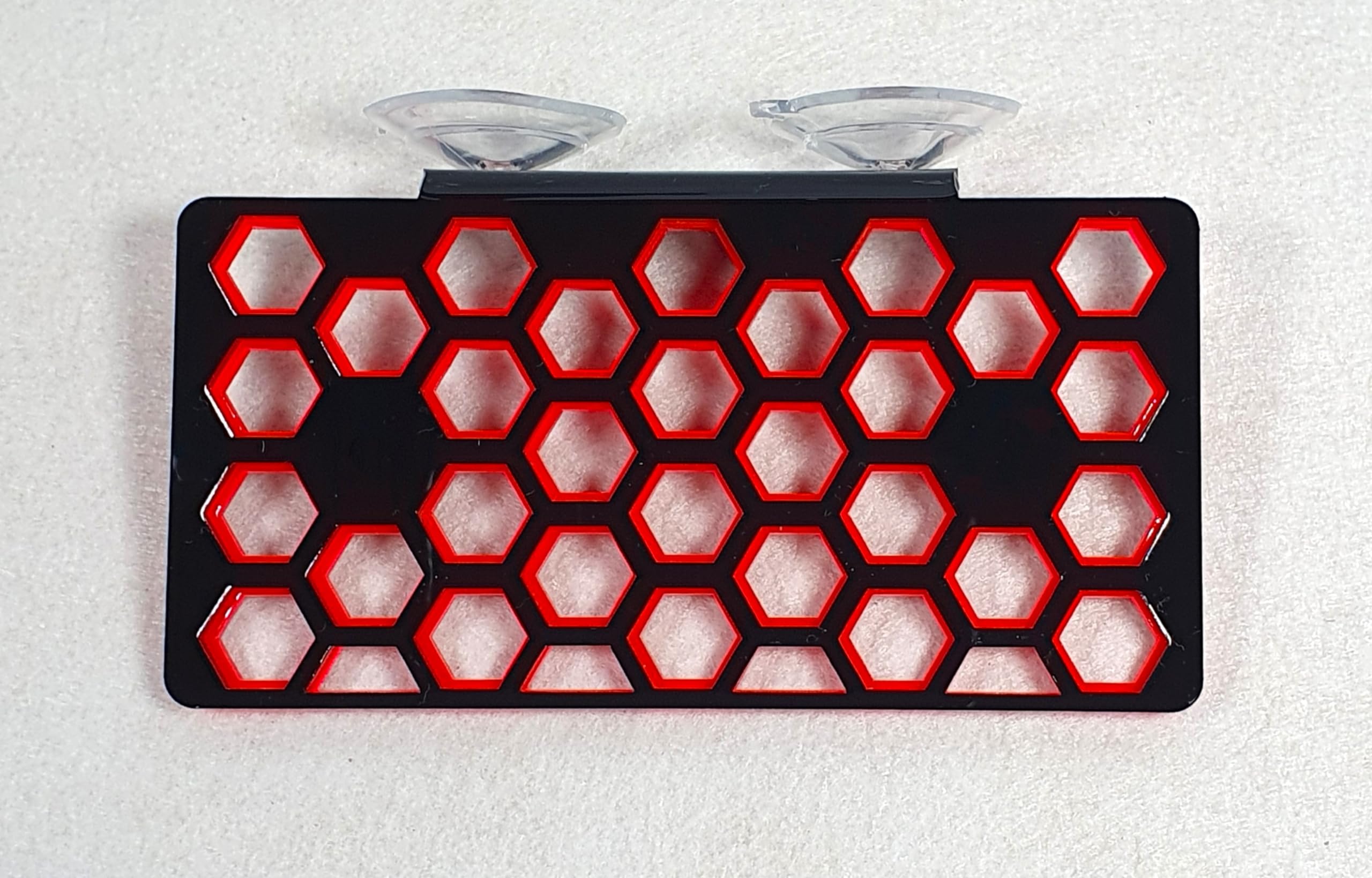 Reef-Geeks Coral Frag racks, 3 Fluorescent colours. 3 Diffrent sizes. coral frag Plugs (Black and Mars red, Medium)