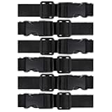 YBEATY 6 PCS Utility Straps with Quick Release Buckle Adjustable Black Nylon Straps 42-Inch Nylon Backpack Accessory Sleeping Bag StrapTie Down Strap for Backpacking Outdoor Activities Hiking Travel