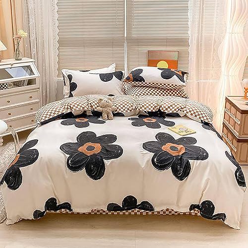 Miniatura 40 de Luxlovery Juego de edredón caqui beige, tamaño California King, unicolor, colchas suaves y transpirables