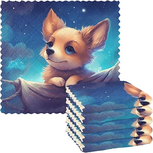 Toallas de cocina flotantes de microfibra para cachorros, reutilizables, divertidas, altamente absorbentes, toallas de mano para cocina