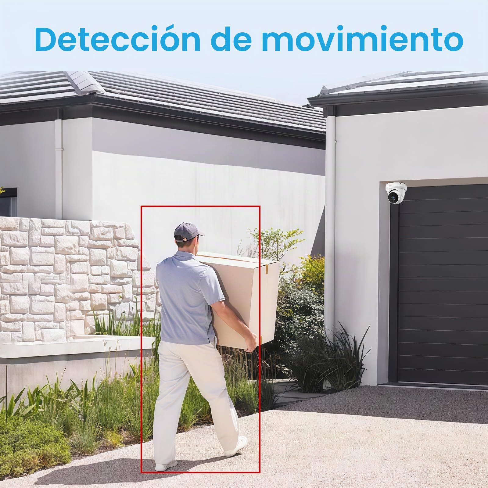 Anpviz 4MP PoE Camara Vigilancia Exterior, Micrófono/Audio IP Domo Cámara | Seguridad con Detección Personas, Visión Nocturna de 30m, IP66 Impermeable, Lente Gran Angular de 110° y 2,8 mm(Series U)