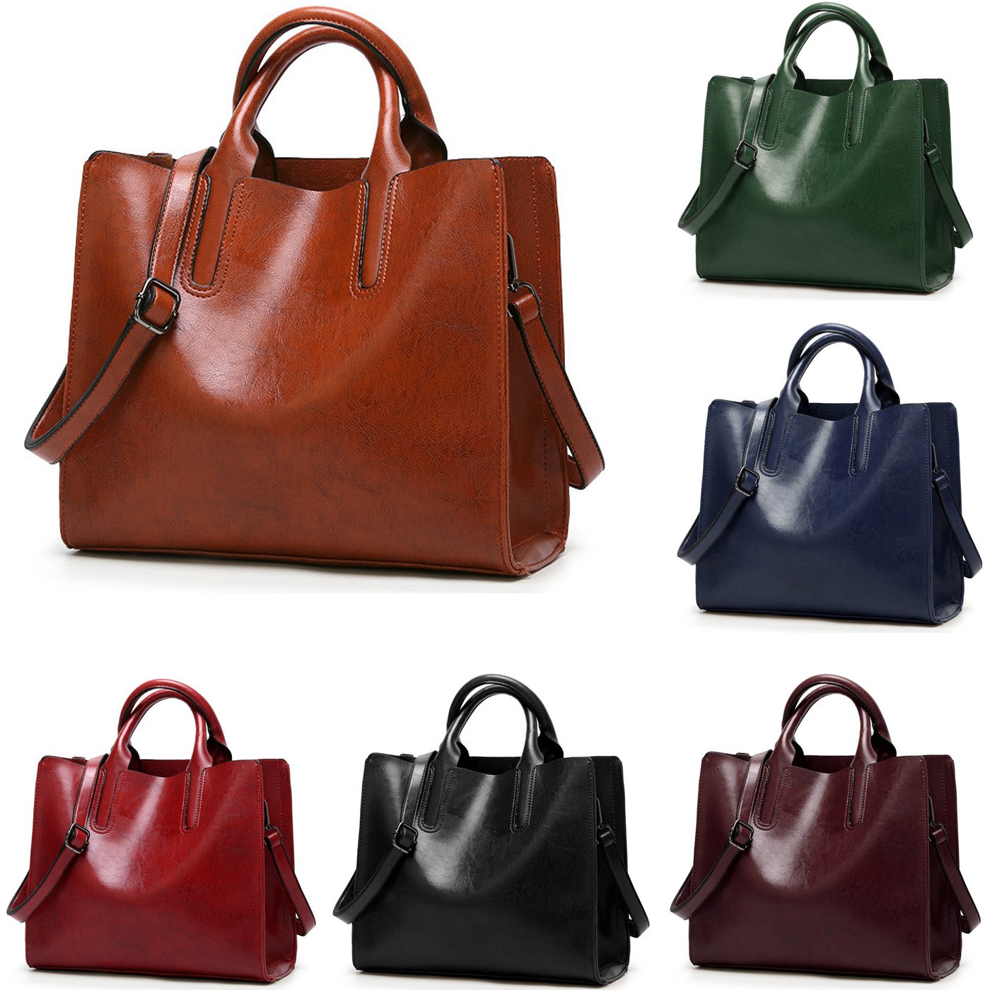 Borsa Tote con Manici Borse a mano con Tracolla da Donna in Pelle PU per Signora