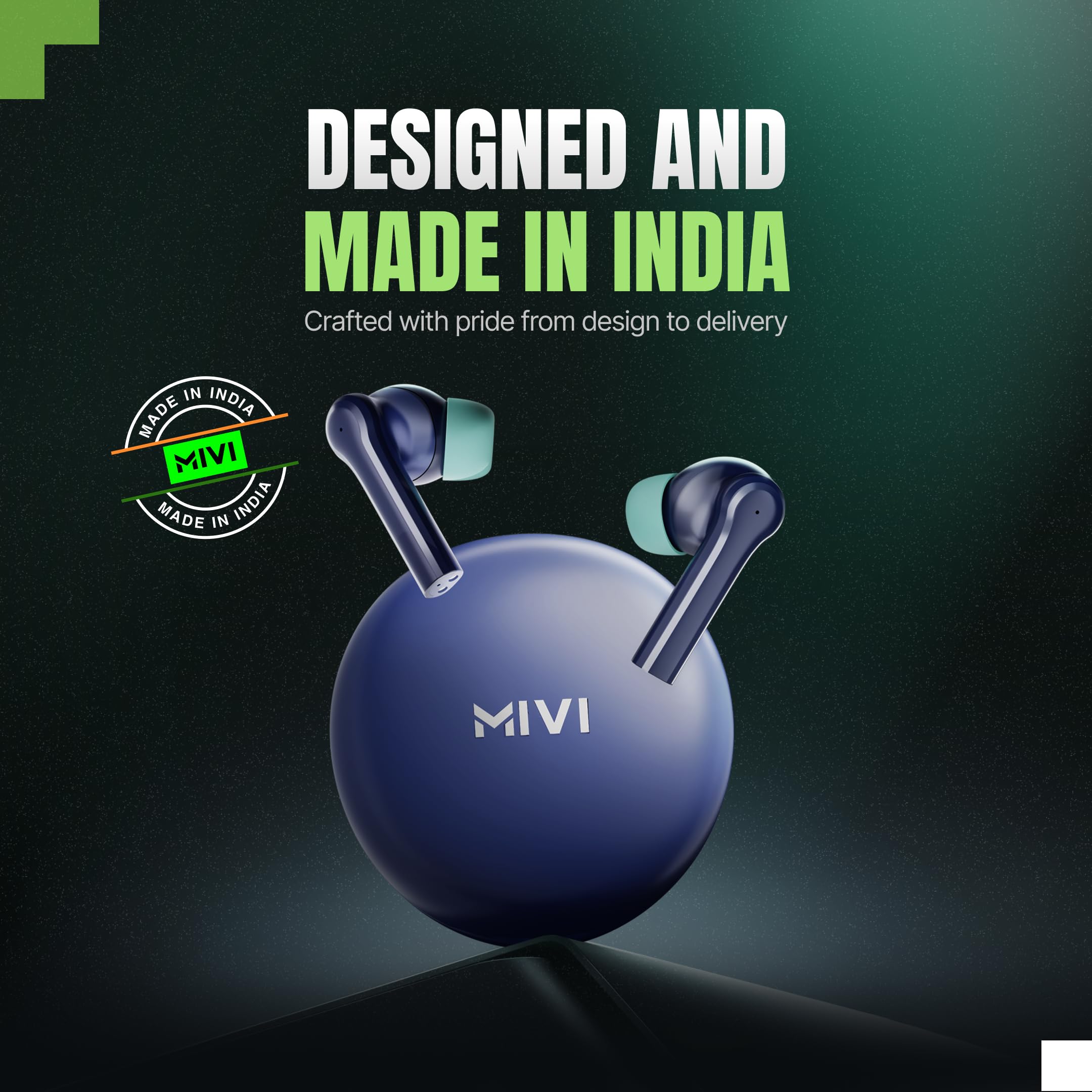 Mivi DuoPods Horizon TWS Earbuds - 60H Playtime -8