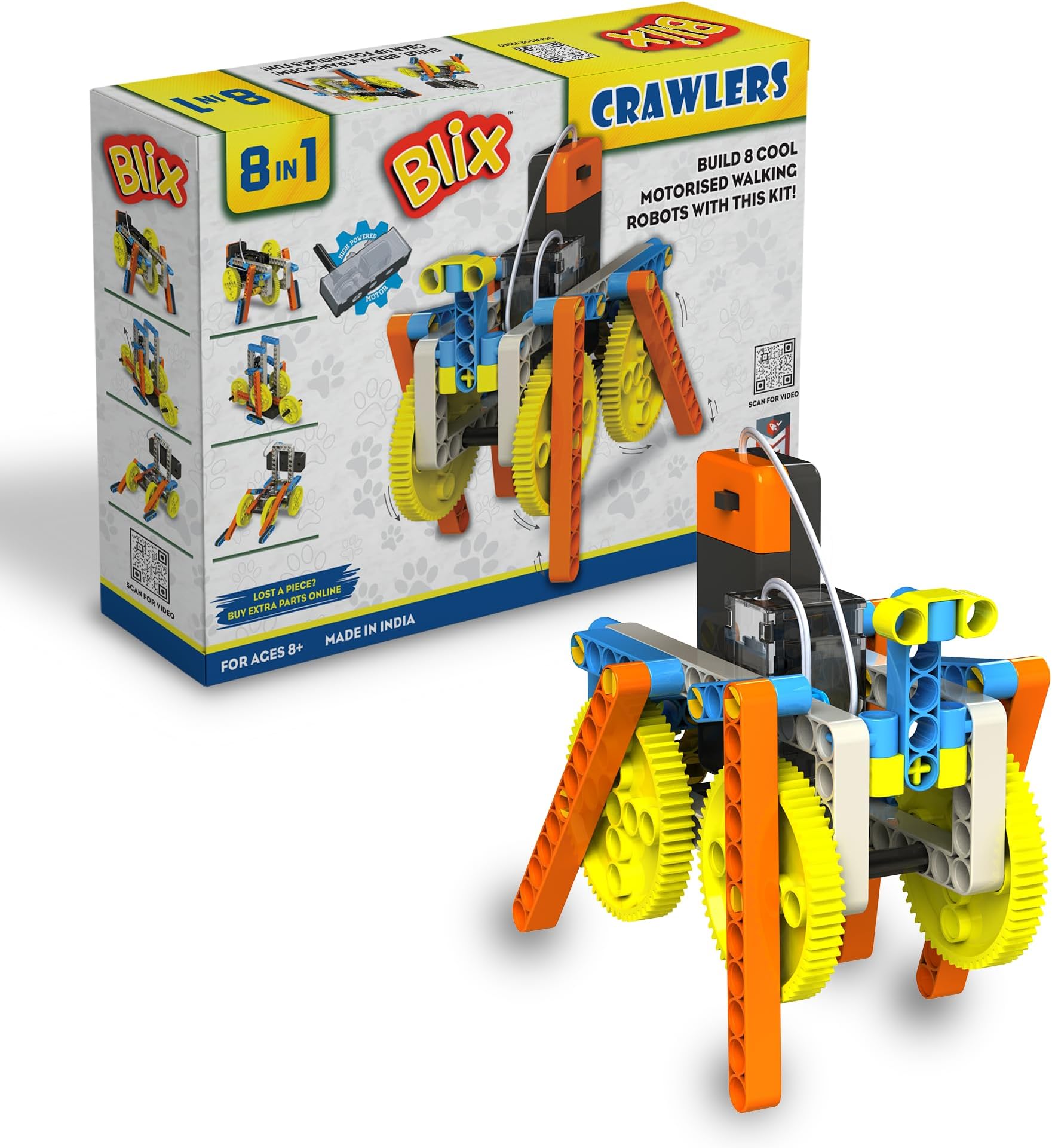 Crawlers-Stem Toy, For 8+ Year Child, Educational Diy Building Set, Construction Toys, Green
