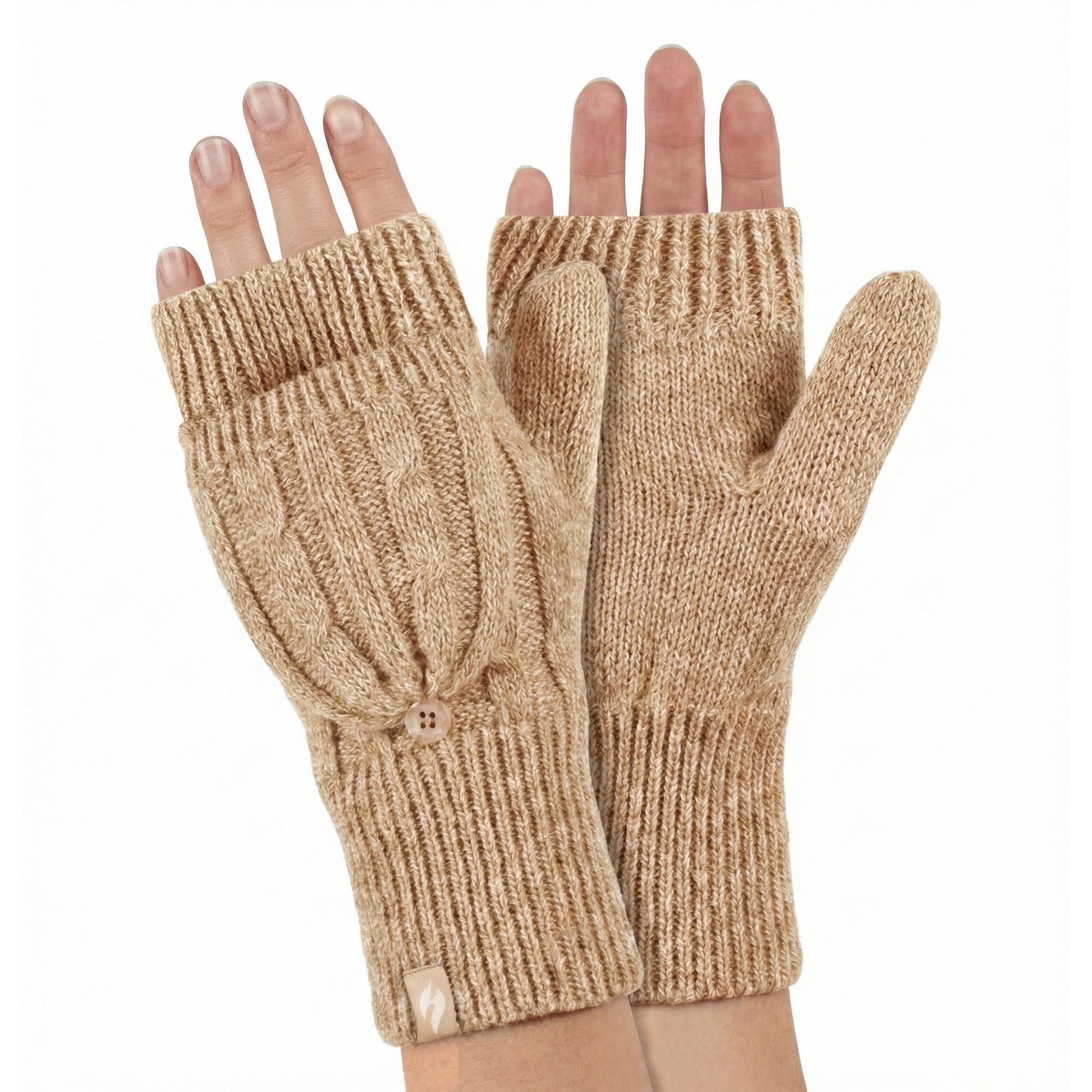 HEAT HOLDERS - Dames Heat Weaver Fleece 2.3 tog Winter Handschoenen vor Raynaud (M/L, Koraal (Trondheim